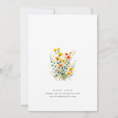 Invitation Watercolor Meadow Fleur sauvage Boho Graduation Pa (Dos)
