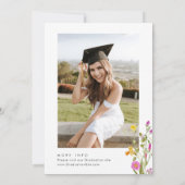 Invitation Watercolor Meadow Fleur sauvage Boho Graduation Pa (Dos)