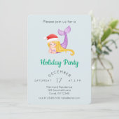 Invitation Watercolor Mermaid (Debout devant)