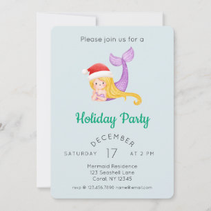 Invitation Watercolor Mermaid