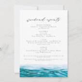 Invitation Watercolor Miami Skyline Tropical Beach Island (Dos)
