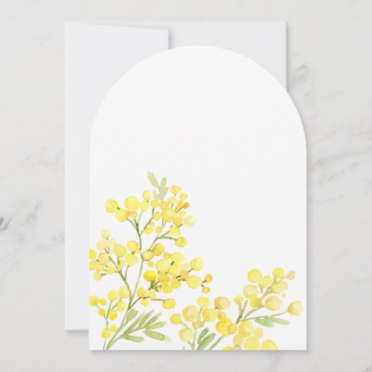 Invitation Watercolor Mimosa Arch First Communion (Dos)