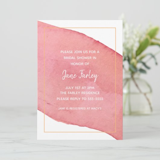 Invitation Watercolor moderne (Debout devant)