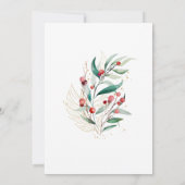 Invitation Watercolor moderne Red Berry Noël Party (Dos)