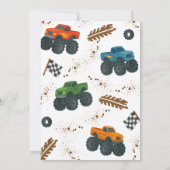 Invitation Watercolor Monster Camion 3e anniversaire Invitati (Dos)