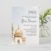 Invitation Watercolor Mosquée Dorée Ramadan Iftar (Debout devant)
