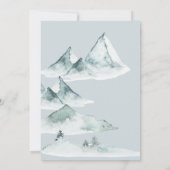 Invitation Watercolor Mountain Green Winter Wedding (Dos)