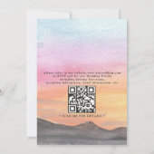 Invitation Watercolor Mountain Lake View QR Code Wedding (Dos)