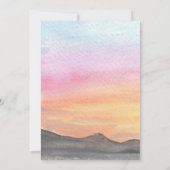 Invitation Watercolor Mountain Lake Voir le Mariage (Dos)