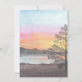 Invitation Watercolor Mountain Lake Vue sur le lac (Dos)