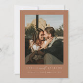 Invitation Watercolor Mountain Mariage de automne Enregistrer (Dos)