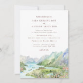 Invitation Watercolor Mountain | Waterton Lakes Wedding (Devant)