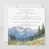 Invitation Watercolor Mountain Wildflower All In One Wedding (Dos)