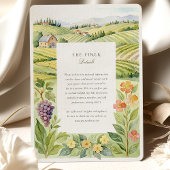 Invitation Watercolor Napa Valley Vineyard Mariage