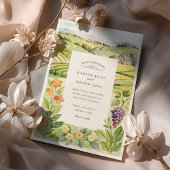 Invitation Watercolor Napa Valley Vineyard Mariage