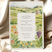 Invitation Watercolor Napa Valley Vineyard Mariage