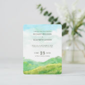 Invitation Watercolor Nature Mountain Mariage (Debout devant)