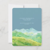 Invitation Watercolor Nature Mountain Mariage (Dos)