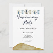 Invitation Watercolor Nautical Beach House Party (Devant)