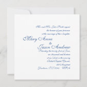Invitation Watercolor Navy & Blush Mariage (Dos)