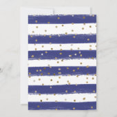 Invitation Watercolor Navy et Blue Wreath Mariage (Dos)