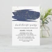 Invitation Watercolor Navy et Gold Bachelorette (Debout devant)