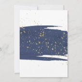 Invitation Watercolor Navy et Gold Bachelorette (Dos)