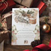 Invitation Watercolor Noël cadeau d'enveloppement fête