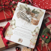 Invitation Watercolor Noël cadeau d'enveloppement fête