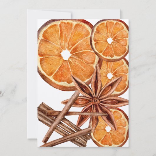 Invitation Watercolor Noël Traitements Festive Food party (Dos)