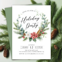 Watercolor Noël Wreath Fête