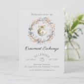 Invitation Watercolor Nutcracker Orament Exchange Party (Debout devant)