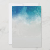 Invitation Watercolor Ocean Beach Mariage été (Dos)