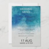 Invitation Watercolor Ocean Beach Menu Mariage d'été (Devant)