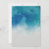 Invitation Watercolor Ocean Beach Menu Mariage d'été (Dos)