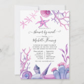 Invitation Watercolor Ocean Life Baby shower par courrier (Devant)