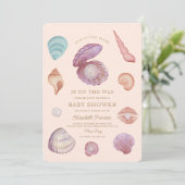 Invitation Watercolor Ocean petite perle Baby shower de coqui (Debout devant)