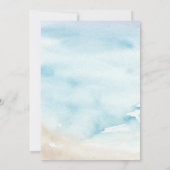 Invitation Watercolor Ocean Sea Summer Beach Mariage (Dos)