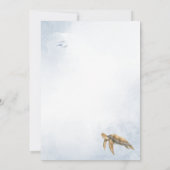 Invitation Watercolor Ocean Sea Turtle Baby shower (Dos)