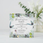 Invitation Watercolor Olive culinary School Graduation Party (Debout devant)
