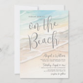 Invitation Watercolor On The Beach Wedding All In One (Devant)