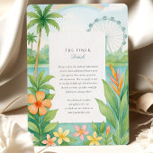 Invitation Watercolor Orlando Florida Destination Wedding