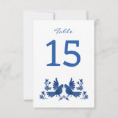 INVITATION WATERCOLOR OTOMI BIRDS NAVY (Dos)