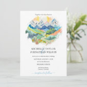 Invitation Watercolor Outdoor Mountain Destination Mariage (Debout devant)