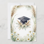 Invitation Watercolor Pampas Grass Daisies Graduation Party (Dos)