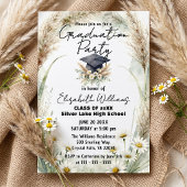 Invitation Watercolor Pampas Grass Daisies Graduation Party