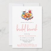 Invitation Watercolor Pancakes Bridal Brunch (Devant)