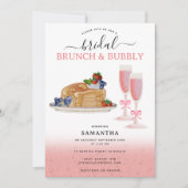 Invitation Watercolor Pancakes Brunch & Bubbly Bridal Shower (Devant)