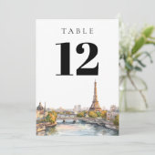 Invitation Watercolor Paris France Tableau (Debout devant)