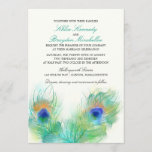 Invitation Watercolor Peacock Feather Wedding<br><div class="desc">Un mariage à thème populaire est la plume de paon. Belle aquarelle lumineuse de deux plumes de paon. Si vous voulez quelque chose de changé à ce design s'il vous plaît n'hésitez pas à m'envoyer un courriel à paula@labellarue.com Si vous avez besoin d'autres cartes comme rsvp, menu, réception etc et...</div>